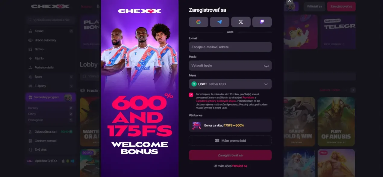 CHEXX Casino recenzia