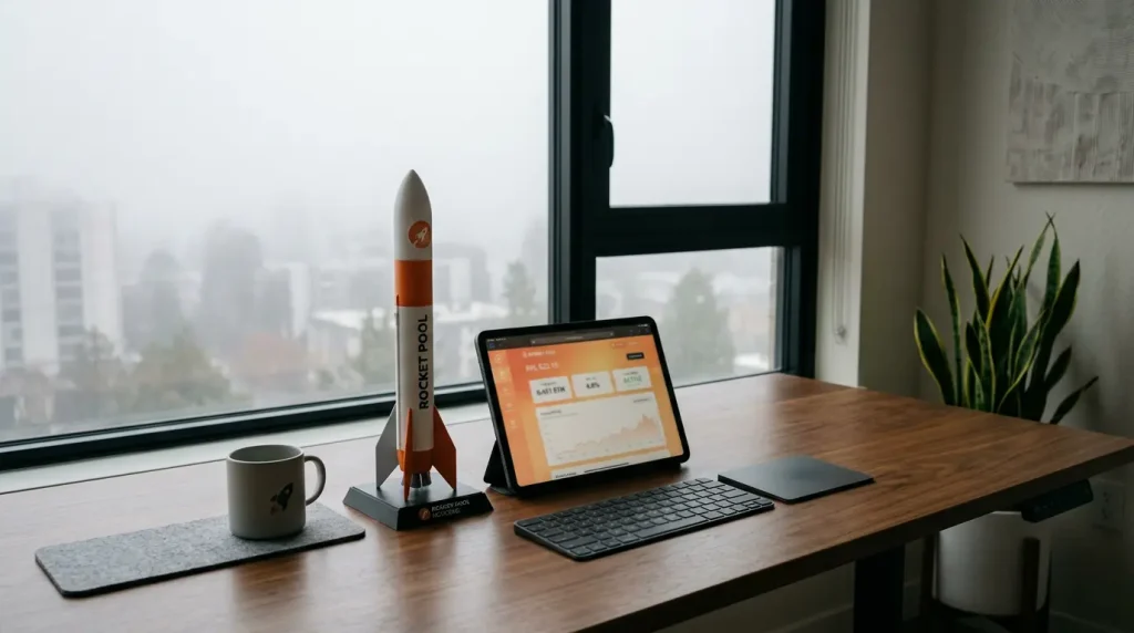 Rocket Pool a rETH token s prehľadom decentralizovaného liquid stakingu a mini-pool modelu